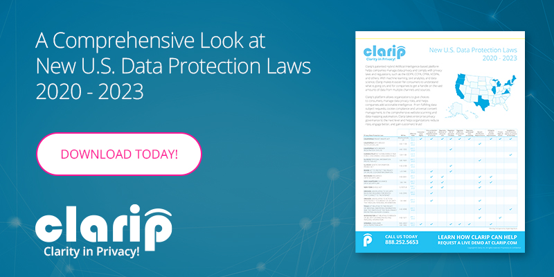 New US Data Protection Laws infographic chart