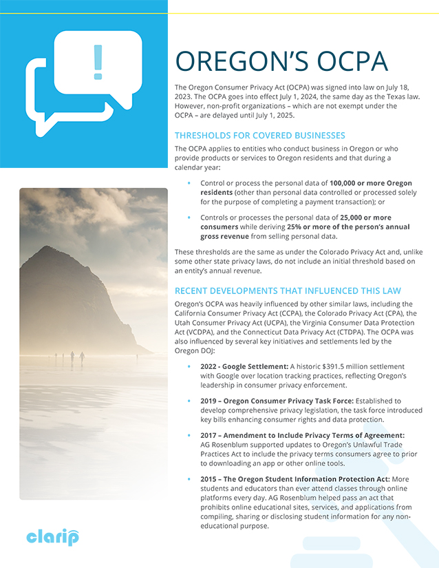 Oregon Consumer Privacy Act 2024